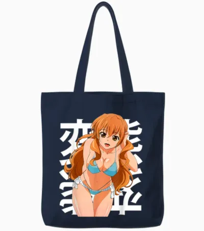 Esthétique Japonais Anime Beautiful Lewd Waifu Otaku Tote Bags - Navy