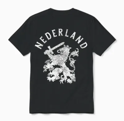 Nederland Niederlande Löwe Holland Vintage Orange Unisex T-Shirt - Black
