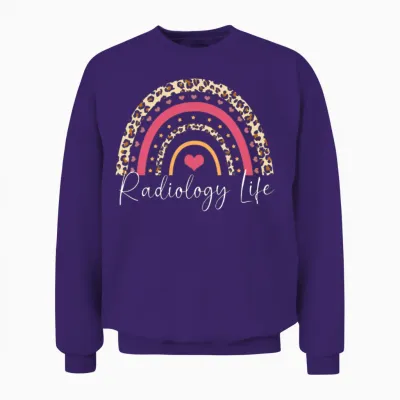Rainbow Boho Nuclear Medicine Tech Radiology Life Unisex Sweatshirt - Purple