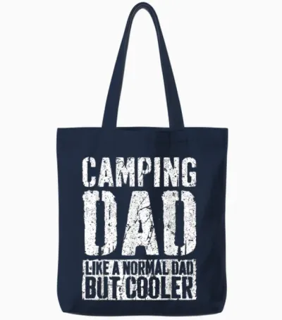 Camping Papa Shirt Herren Vatertag Camping Papa Tote Bags - Navy