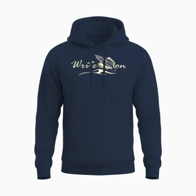 Write on - Feather Author Novelist Novel Writer Unisex Hoodie - Navy