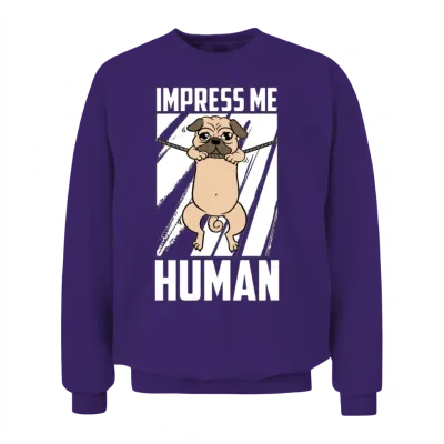 Pug Dog Unisex Sweatshirt - Purple