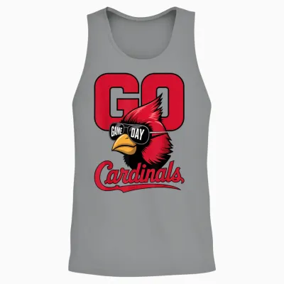 Retro Go Cardinals Game Day Gifts for Men Women Kid Boy Girl Unisex Tank Top - Sport Grey