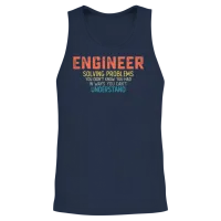 Engineer Solving Problems You Didn't Know You Had Unisex Tank Top - Navy – 2