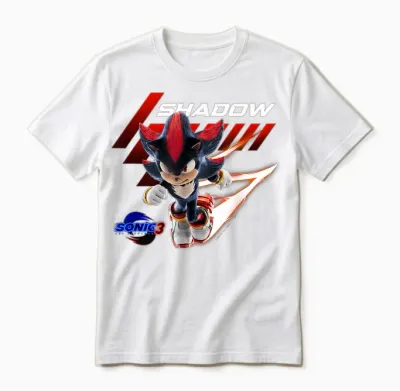 Sonic the Hedgehog 3 - Shadow Charge Unisex T-Shirt - White