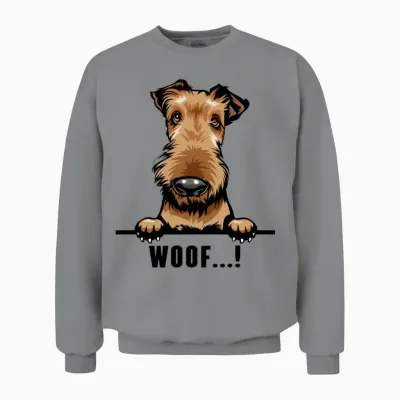 Airedale Terrier Dog Fumy Dog Unisex Sweatshirt - Sport Grey