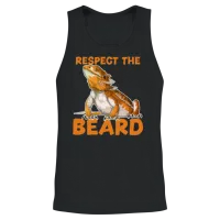 Bearded Dragon - Respect the Beard Unisex Tank Top - Black – 2