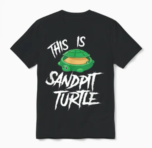 Das Ist Sandpit Turtle Metal-Musik-Meme Unisex T-Shirt in Black
