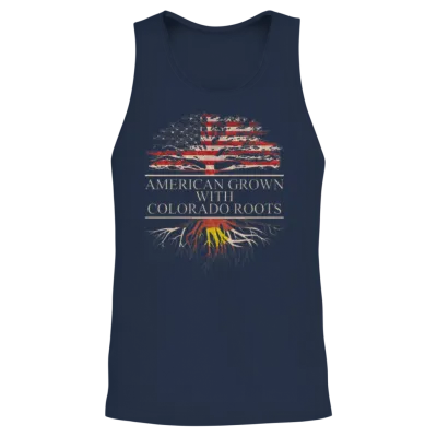 American Grown Colorado Roots Unisex Tank Top - Navy