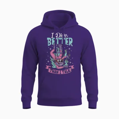 Scuba Diver Scuba Diving Gift Idea Unisex Hoodie - Purple