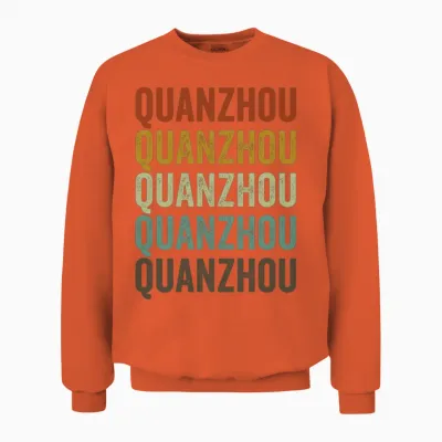 Quanzhou China Retro Vintage Unisex Sweatshirt - Orange