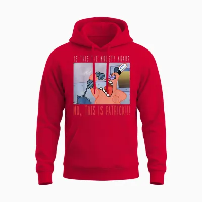 Spongebob Squarepants No This Is Patrick T-Shirt Small Unisex Hoodie - Red