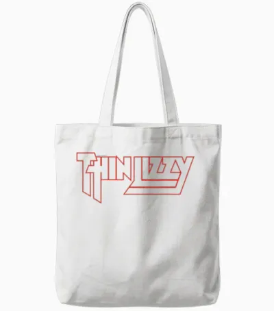 Thin Lizzy Life Red Logo Tote Bags - White
