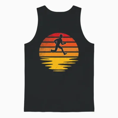 Jogging Retro Unisex Tank Top - Black