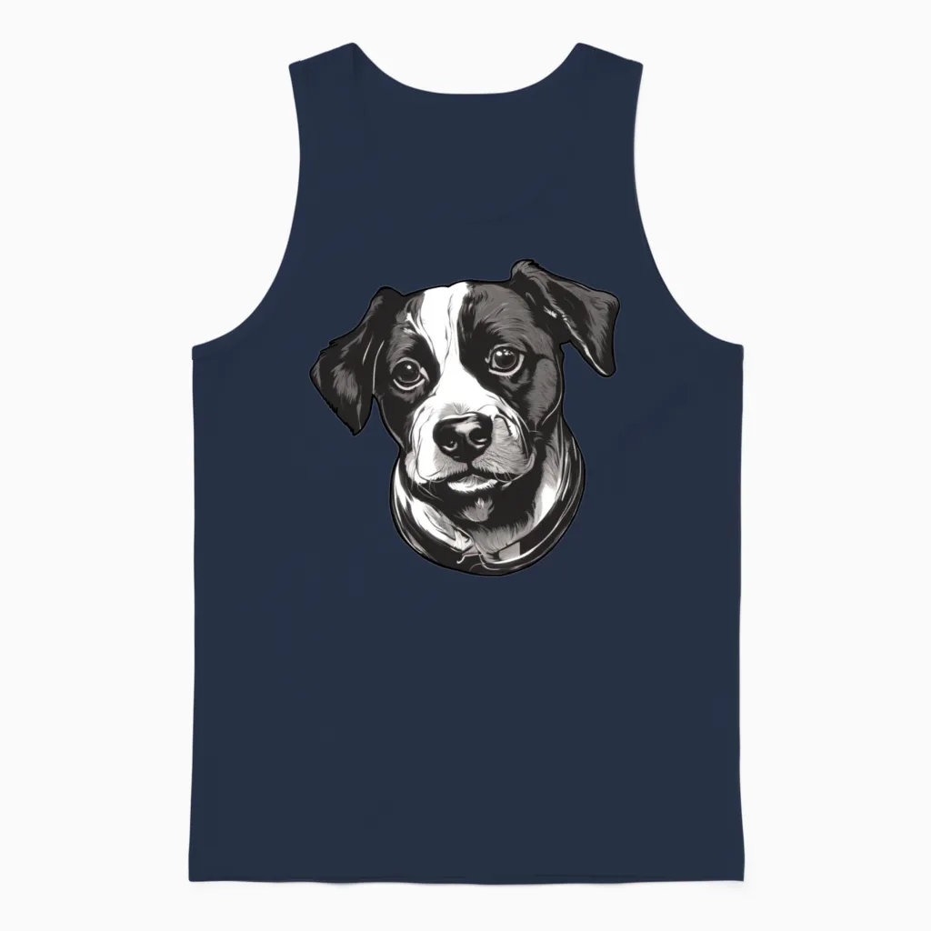 Dog Owners Lovers Unisex Tank Top in Navy