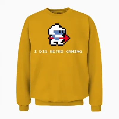 I Dig Retro Gaming Unisex Sweatshirt - Gold