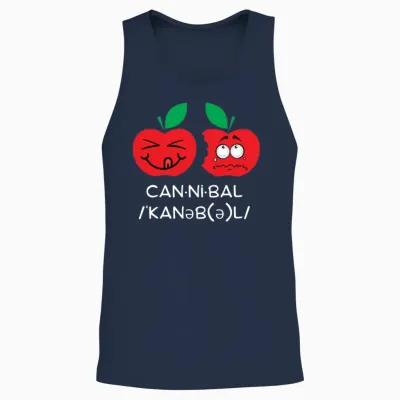 Funny Apples Unisex Tank Top - Navy