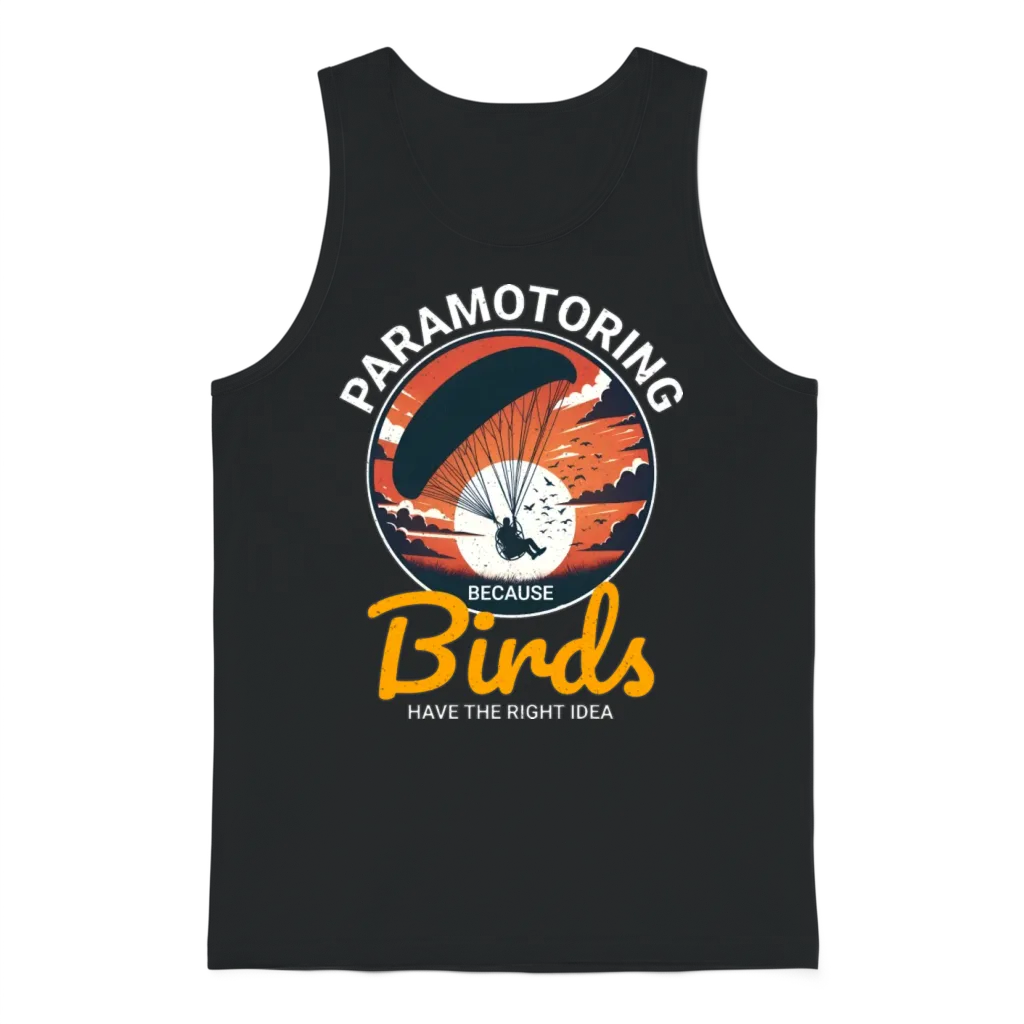 Paramotor Pilot Paramotoring Powered Paraglider Unisex Tank Top - Black