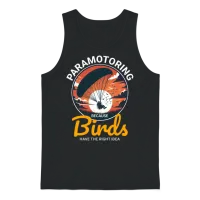 Paramotor Pilot Paramotoring Powered Paraglider Unisex Tank Top - Black – 1