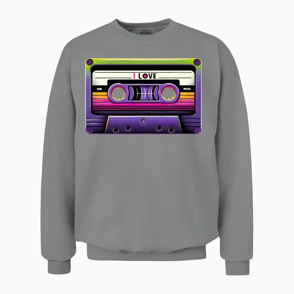 Neon Retro Mixtape Unisex Sweatshirt - Sport Grey