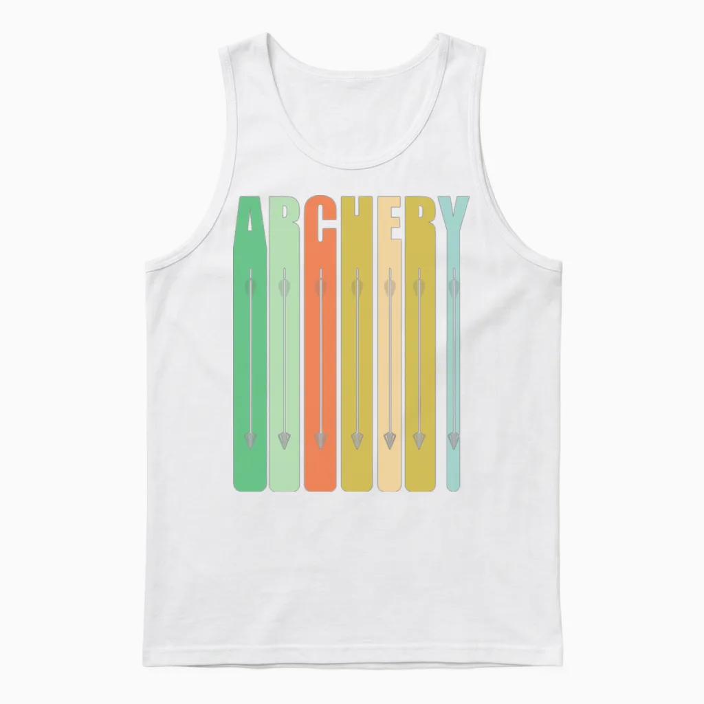 Archery Archery Retro Unisex Tank Top in White