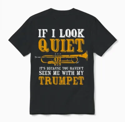 Trumpet Trumpeter Wind Instrument Unisex T-Shirt - Black