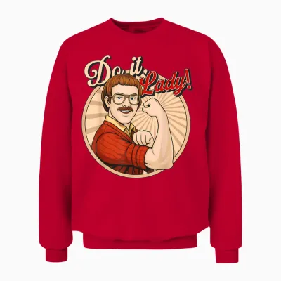 Do It Lady! Trending Funny Saying Unisex Sweatshirt - Red