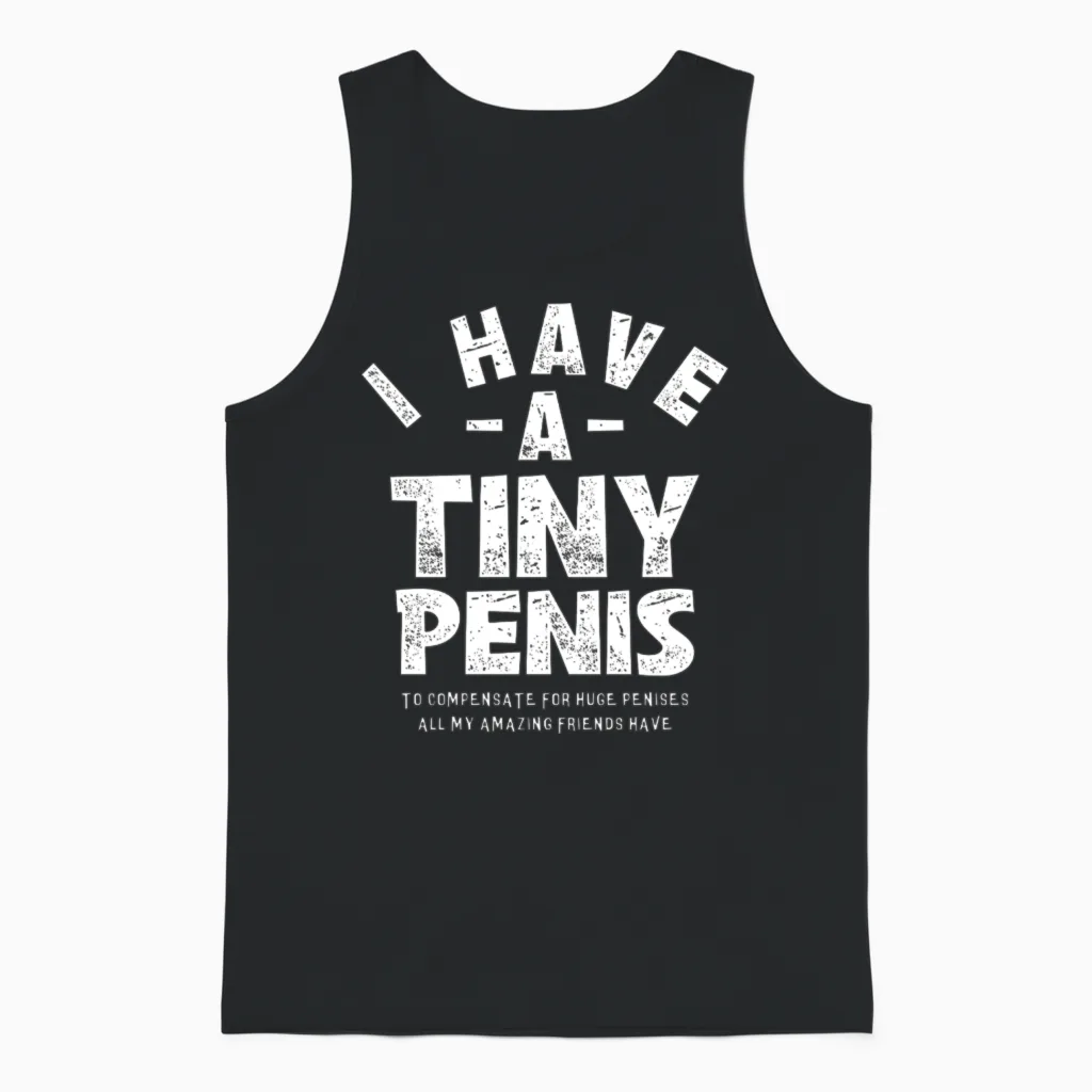 Funny-Adult Unisex Tank Top in Black
