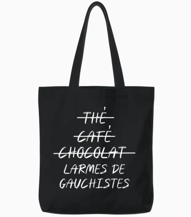 Tears of Leftists Bardella Rally 2027 French Tote Bags in Black