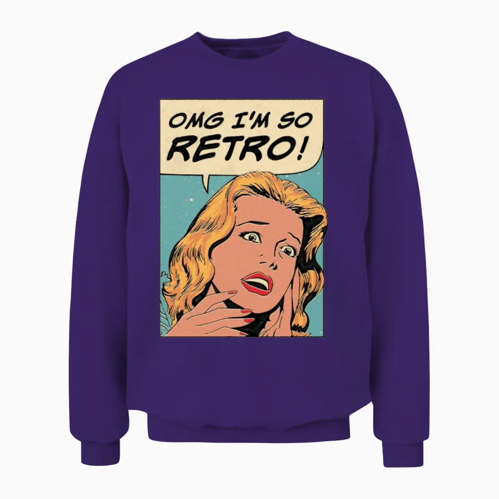 So Retro Unisex Sweatshirt in Purple