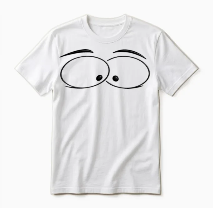 Funny Eyes Unisex T-Shirt in White