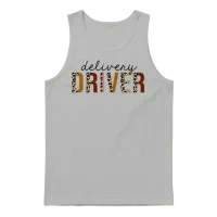 Delivery Driver Leopard Print Funny Unisex Tank Top - Ash – 1