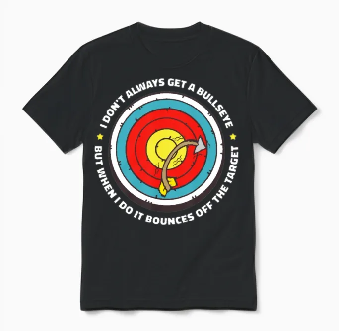 Archery Funny Unisex T-Shirt in Black