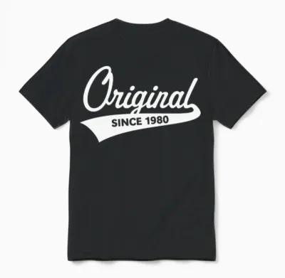 Original Since 1980 (year of Birth, Birthday / W) Unisex T-Shirt - Black