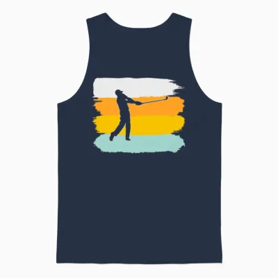 Golf Retro Unisex Tank Top - Navy