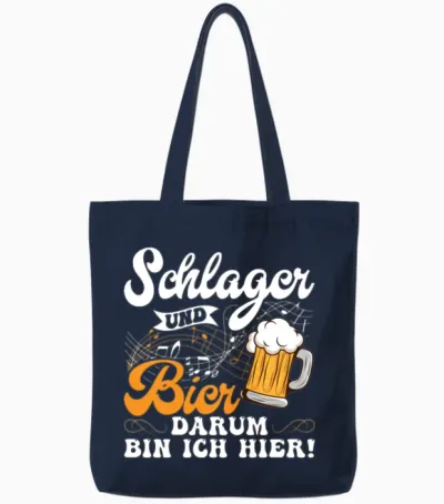 Folk Music Party Festival Outfit German Hits Tote Bags - Navy