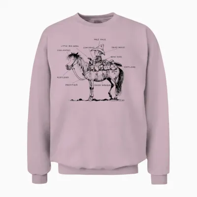 Thelwell Learning Western Riding Unisex Sweatshirt - Light Pink