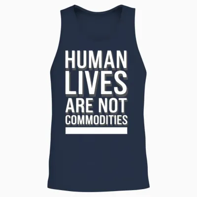 Human Trafficking Awareness Stop Exploitation Unisex Tank Top - Navy