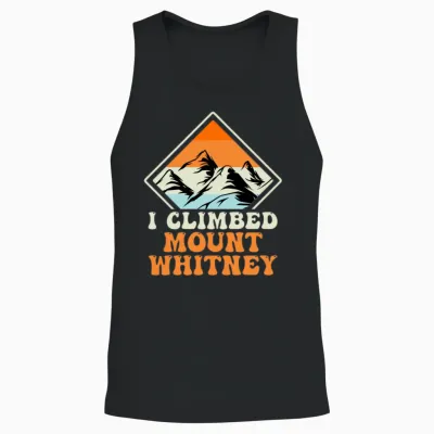 Mountaineers Summit Sports Hiking Climbing Unisex Tank Top - Black