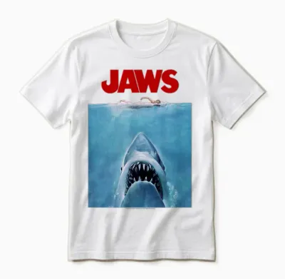Jaws Oversized Unisex T-Shirt - White