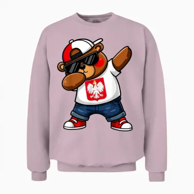 Polnischer Bär Patriotisch Polska Polnisch Dab Kinder 2025 Unisex Sweatshirt - Light Pink