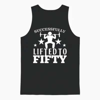 50th Birthday & Weightlifter Gift Unisex Tank Top - Black