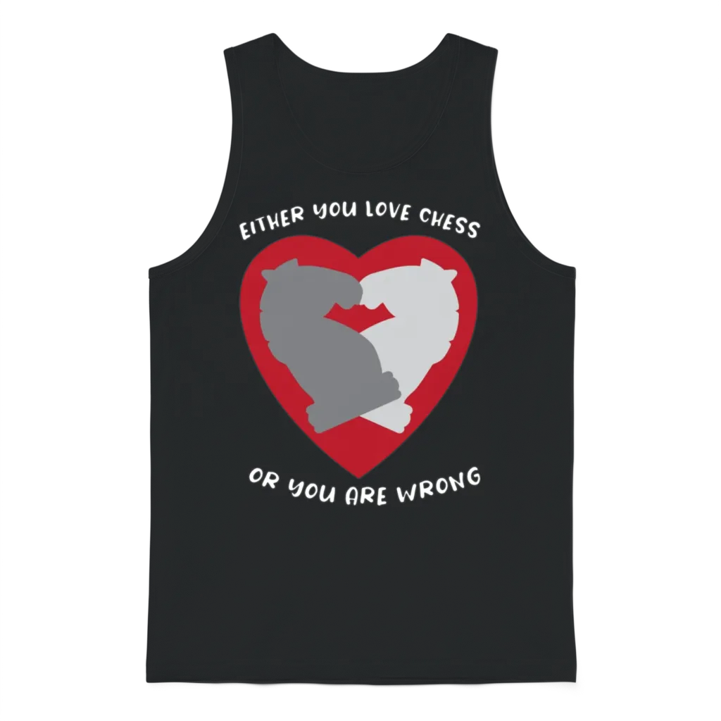 Funny Chess Unisex Tank Top - Black