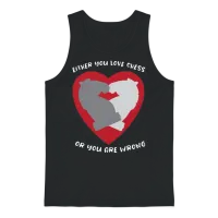 Funny Chess Unisex Tank Top - Black – 1