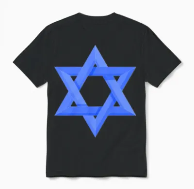 Star of David Unisex T-Shirt - Black