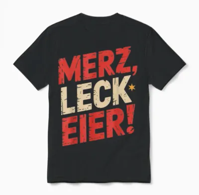 Merz Leck Eier Unisex T-Shirt - Black
