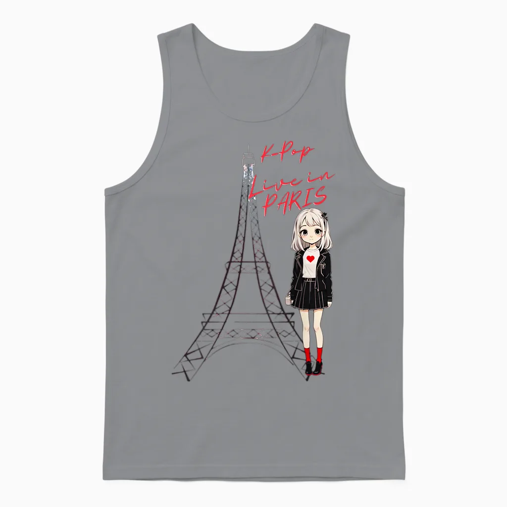 K-Pop Music - K-Drama - Korea - Gift Girl Unisex Tank Top in Sport Grey