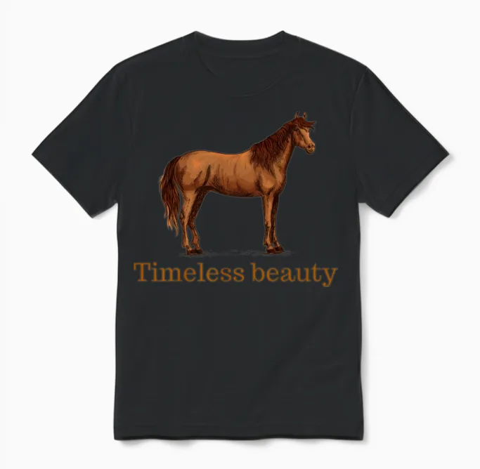Arabian Horse - 9 - Lovers Unisex T-Shirt in Black