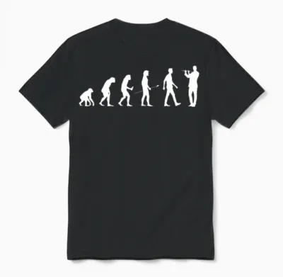 Flutist Gift Transverse Flute Player Evolution Man Unisex T-Shirt - Black