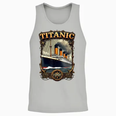 Titanic-Experte Funny Rms Titanic Boys' T-Shirt, Black Unisex Tank Top - Ash